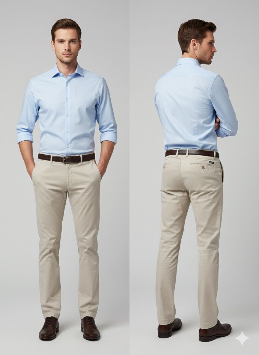 Pantalón beige Slim Fit